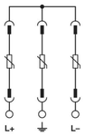 Odgromnik/ogranicznik przepięć typ 1/2 - VAL-MS-T1/T2 1000DC-PV/2+V - 2801160